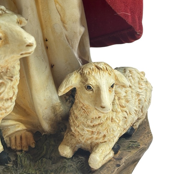 Christian Resin Jesus The Lord Is My Shepherd 14 1/2" Tall Statue Figure Holy - Picture 9 of 16